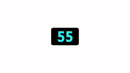 60 seconds timer on transparent background for quizzes, online tests, social media and other videos, 1 minute countdown time limit.