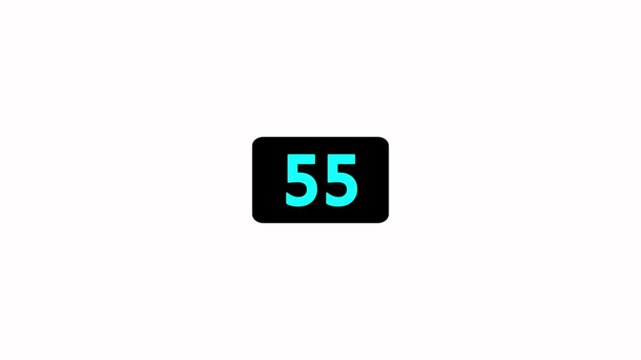 60 seconds timer on transparent background for quizzes, online tests, social media and other videos, 1 minute countdown time limit.