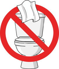 Do Not Throw Tissue in Toilet