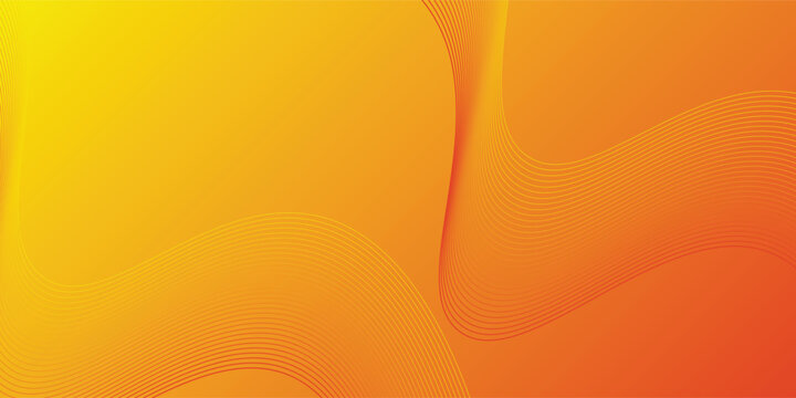 Abstract backgroun orange and yellow Abstack Wave line , modern