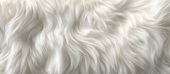 White Fur Texture Soft Fluffy Photorealistic Background