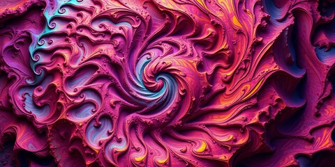 Intricate, swirling, multi-colored fractal pattern, deep hues, high resolution,  science,  energy
