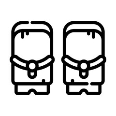 Geta. This is a vector single icon with a dashed line style. It is suitable for various purposes, including website design, mobile app design, and logo design.