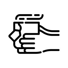 Tea ceremony. This is a vector single icon with a dashed line style. It is suitable for various purposes, including website design, mobile app design, and logo design.