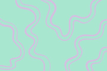 Pastel mint abstract pattern with floating, drifting organic lines in soft tones
