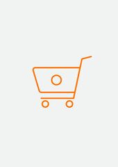shopping cart icon orange