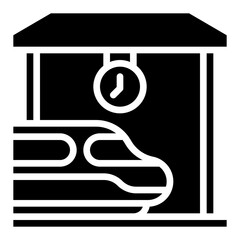 Shinkansen. This is a vector single icon with a solid style. It is suitable for various purposes, including website design, mobile app design, and logo design.