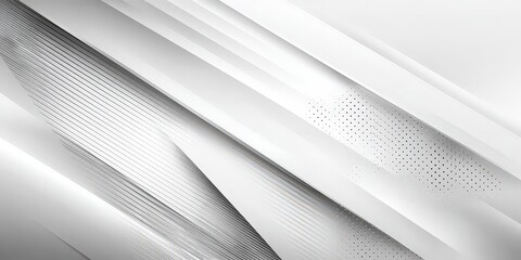 Obraz premium Abstract Geometric Composition in Shades of Gray and White with Diagonal Lines and Dotted Texture