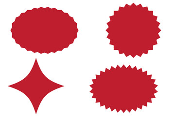 Black starburst sale price seals, stickers and labels for callout and splash, vector star rosettes. Oval and sunburst, stamp and tag badge silhouettes for price promotion labels or sale discount promo