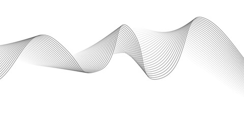 Blue abstract wave vector background illustration with flowing lines and curved pattern design