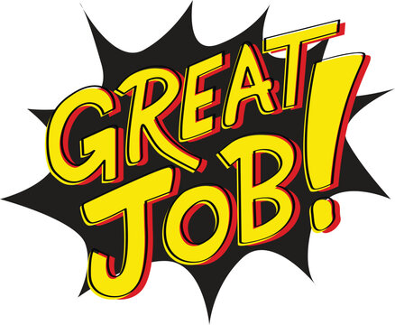 Comic Book Style Great Job Sound Effect Vector