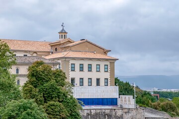 Historic Institutional Building with Bell Tower on Hilltop, Northern Spain