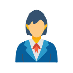 Flat illustration of businesswoman in a professional attire