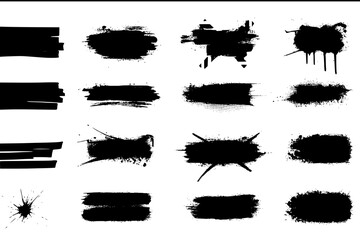 Ink splatter pencil. High-quality hand-drawn illustration. Black smudge stain with isolated drops. Vector silhouette of dirty liquid ink.