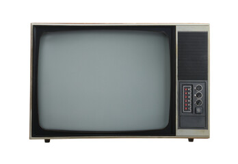The old TV on the isolated.Retro technology concept.