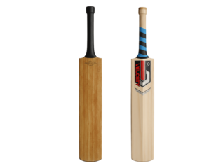 Dual Wooden Cricket Bat Set — Classic & Modern Variation, isolated on transparent background