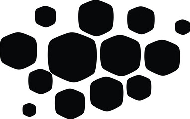 Black hexagon pattern background