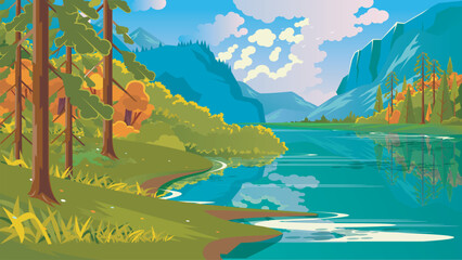 green natural mountain views