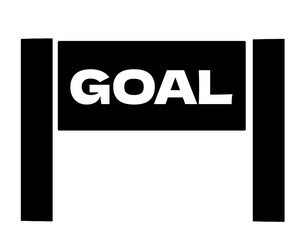 GOAL」の看板・ゴールアイコン