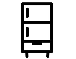 シンプルな冷蔵庫のアイコン