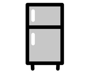 シンプルな冷蔵庫のアイコン