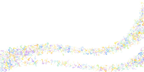 Fototapeta premium Question marks. Background for quiz, poll, survey, faq, interrogation, query. Multicolored template for opinion, public poll.