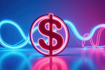 Financial adviser Dollar Neon sign Display advertising Monetization monetized Wefunder Banknote Online Light emitting diode Led Contingency fund Fractional investing Vivid Money Visual effect lightin