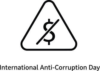 Vector art of an International Anti-Corruption Day symbol