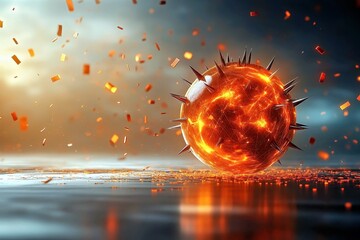 SD-WAN Kubernetes developer Machine learning engineer Ai rendering mecool dlss Motion array OPNsense forbet Defiance etfs A spiked ball on smooth surface symbolizing the harmful destructive force of