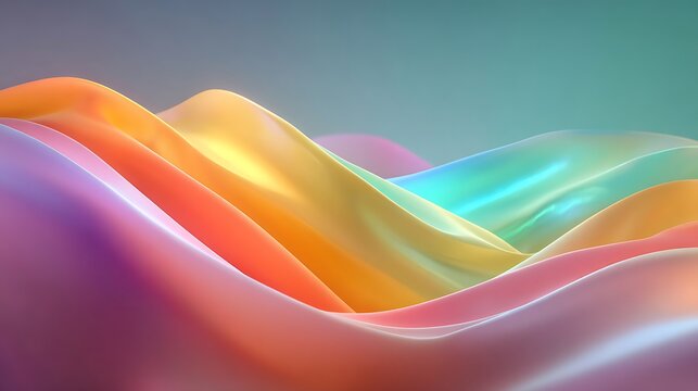 Colorful abstract waves create a vibrant and dynamic background, perfect for adding a touch of modern elegance and artistic flair to any design or presentation