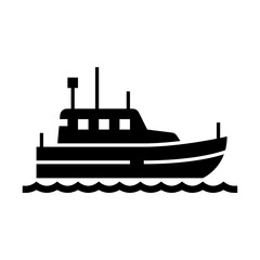 Obraz premium lifeboat glyph icon. lifeboat rescue illustration.