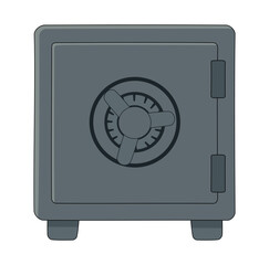  Cartoon Classic Iron Vault Simple Logo Design Icon Digital