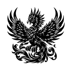 Obraz premium black and white tattoo design