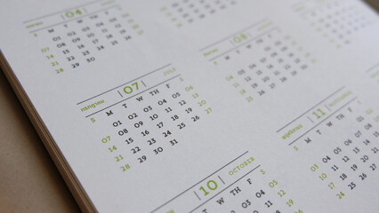 calendar planning for business meeting or travel planning concept.	