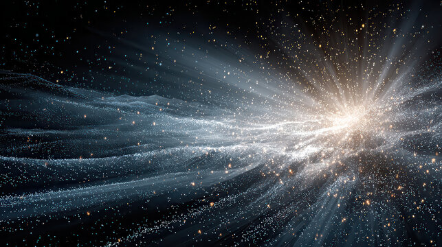 Bright starburst galaxy with cosmic rays and dust lanes - Powered by Adobe