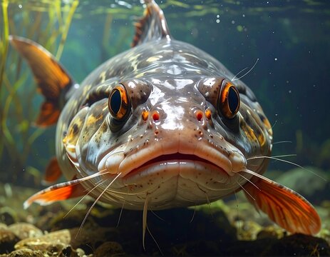 Captivating close-up of a goliath tigerfish in its natural aquatic habitat
