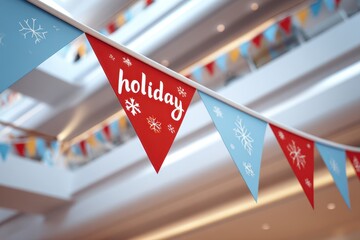 Bright, festive banners showcasing holiday promotions, with cheerful colors and dynamic layouts, capturing the excitement of seasonal shopping