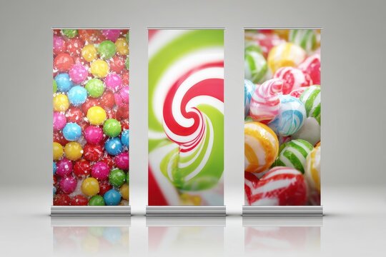 Bright, festive banners showcasing holiday promotions, with cheerful colors and dynamic layouts, capturing the excitement of seasonal shopping