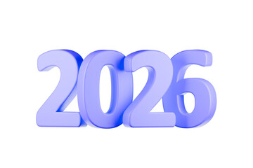 The number 2026 is displayed in large,blue, three-dimensional characters.