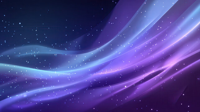 Ethereal cosmic aurora with swirling nebula and stars