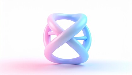 Stunning 3D rendering of a twisted torus knot with dynamic gradient lighting for futuristic designs and modern presentations abstract geometry