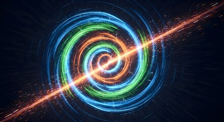 Dynamic Swirl of Energy Intertwined Currents and a Burst of Light in Motion