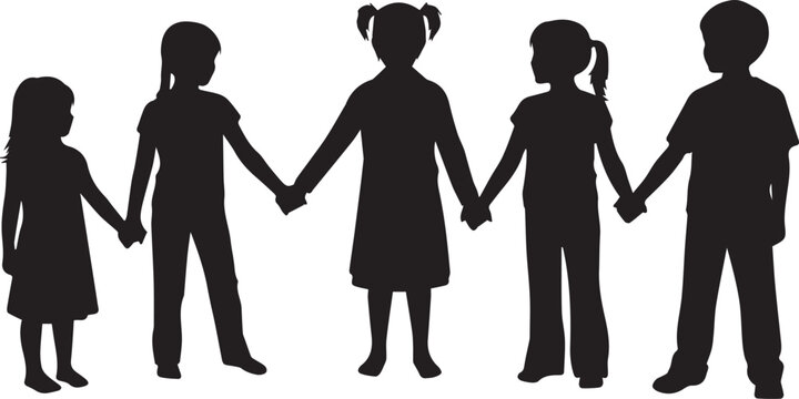 Diverse children holding hands symbolizing unity equality human rights day unity