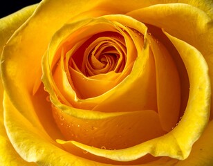 Elegant close-up of a vibrant yellow rose showcasing its delicate petals and intricate details