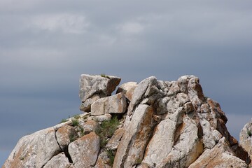 Rocky coast of Olkhon Island.