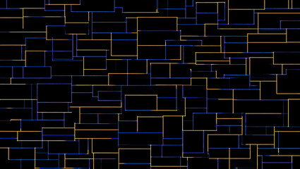 An abstract digital background composed of intertwining green, gold, and blue lines forming a network against a black background, evoking an atmosphere of technology and interconnectedness.