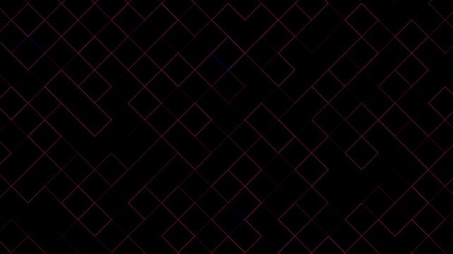 Abstract animation Black Background with a Grid of Thin Pink and Blue Diagonal Lines pattern geometric, thin pink and blue diagonal lines, geometric pattern, abstract motion, and tech interface .