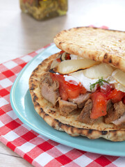 greek-style club sandwich