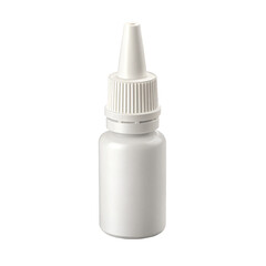 White dropper bottle with ribbed cap for product