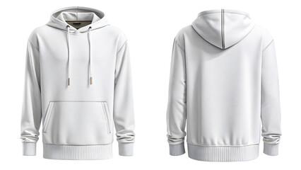 Clean white hoodie mockup for apparel design use